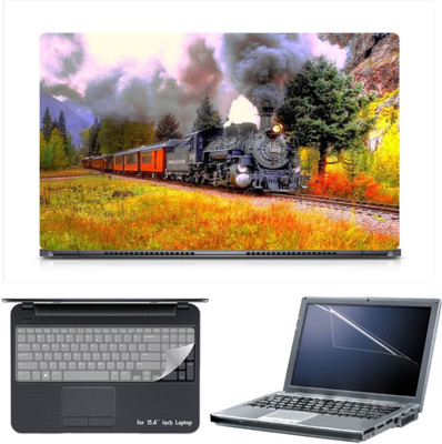 

Skin Yard Train Nature Laptop Skin Decal with Keyguard & Screen Protector -15.6 Inch Combo Set