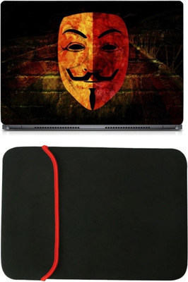 

Skin Yard Wilson Mask Laptop Skin/Decal with Reversible Laptop Sleeve - 15.6 Inch Combo Set