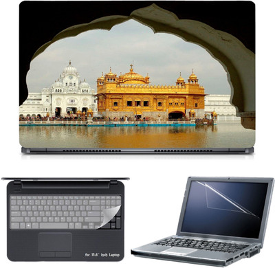 

Skin Yard 3in1 Combo- Golden Temple Eye View Laptop Skin with Screen Protector & Keyguard -15.6 Inch Combo Set