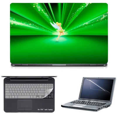 

Skin Yard Dancing Fairy Girl with Green BAckground Laptop Skin with Screen Protector & Keyguard -15.6 Inch Combo Set