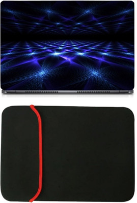 

Skin Yard Stage Blue Light Laptop Skin/Decal with Reversible Laptop Sleeve - 15.6 Inch Combo Set