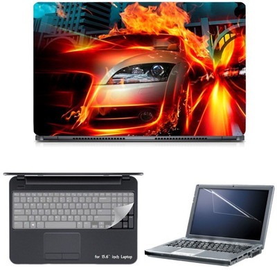 

Skin Yard Cool Hot Car Laptop Skin with Screen Protector & Keyguard -15.6 Inch Combo Set