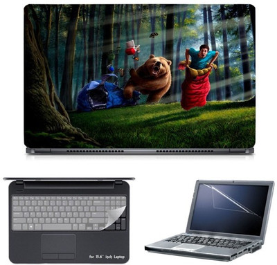 

Skin Yard Giant Bear Attack Laptop Skin with Screen Protector & Keyguard -15.6 Inch Combo Set