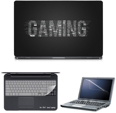 

Skin Yard Gaming Typography Sparkle Laptop Skin with Screen Protector & Keyguard -15.6 Inch Combo Set