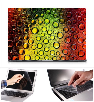 

Skin Yard Colorful Water Drops Laptop Skin Decal with Keyguard & Screen Protector -15.6 Inch Combo Set