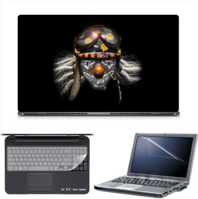 

Skin Yard Scary Clown Laptop Skin Decal with Keyguard & Screen Protector -15.6 Inch Combo Set