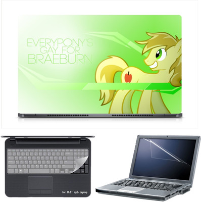 

Skin Yard Braeburn Green Laptop Skin Decal with Keyguard & Screen Protector -15.6 Inch Combo Set