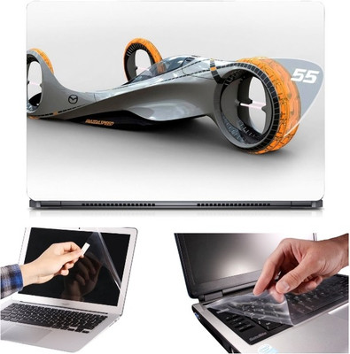 

Skin Yard 3in1 Combo- Futurustic Car Laptop Skin with Screen Protector & Keyguard -15.6 Inch Combo Set
