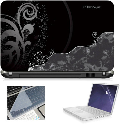 

Geek Hp TouchSmart Black 3in1 Laptop Skins with Laptop Screen Guard and Key Protector HQ1082 15.6 Inch Combo Set
