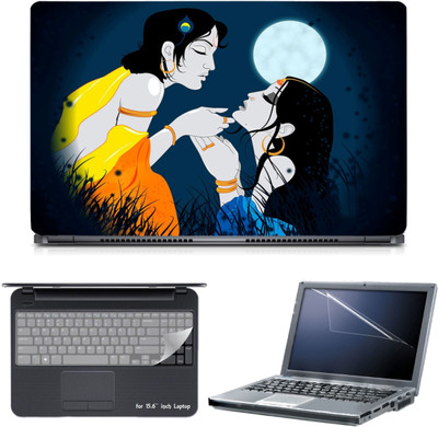 

Skin Yard 3in1 Combo- Radha Krishna in Moon Light Laptop Skin with Screen Protector & Keyguard -15.6 Inch Combo Set
