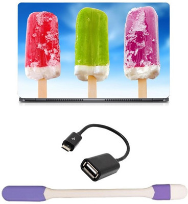 

Skin Yard Yummy Coloured Candy Laptop Skin with USB LED Light & OTG Cable - 15.6 Inch Combo Set