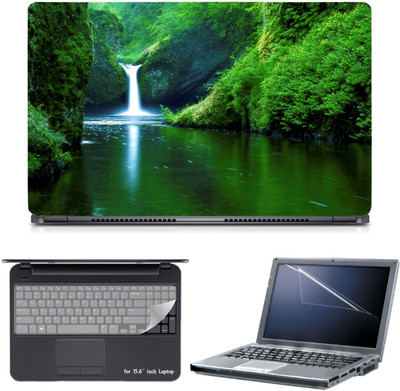 

Skin Yard 3in1 Combo- Nature Water Fall Laptop Skin with Screen Protector & Keyguard -15.6 Inch Combo Set