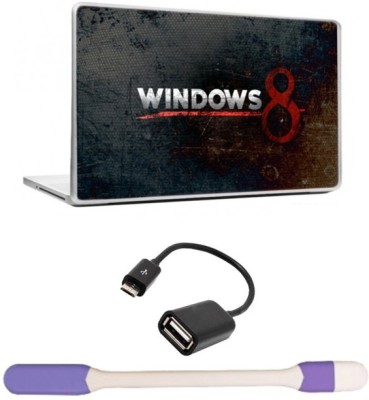 

Skin Yard Windows 8 Laptop Skin -14.1 Inch with USB LED Light & OTG Cable (Assorted) Combo Set