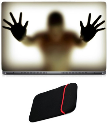 

Skin Yard Anonymous Laptop Skin/Decal with Reversible Laptop Sleeve - 15.6 Inch Combo Set