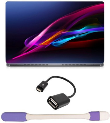 

Skin Yard Xperia Z Ultra Wallpaper Laptop Skin -14.1 Inch with USB LED Light & OTG Cable (Assorted) Combo Set