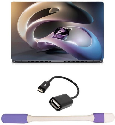 

Skin Yard Surreal Shapes Laptop Skin with USB LED Light & OTG Cable - 15.6 Inch Combo Set