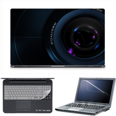 

Skin Yard Close Camera Lens Laptop Skin Decal with Keyguard & Screen Protector -15.6 Inch Combo Set