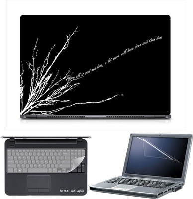 

Skin Yard Sparkle Black White Quote Laptop Skin with Screen Protector & Keyboard Skin -15.6 Inch Combo Set