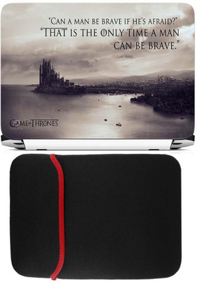 

FineArts Can Be Brave Laptop Skin with Reversible Laptop Sleeve Combo Set