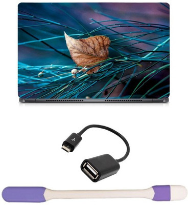 

Skin Yard Frustated Autumn Leaf Laptop Skin with USB LED Light & OTG Cable - 15.6 Inch Combo Set