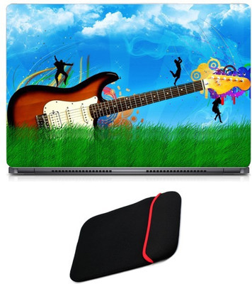 

Skin Yard Nature Guitar Laptop Skin/Decal with Reversible Laptop Sleeve - 15.6 Inch Combo Set