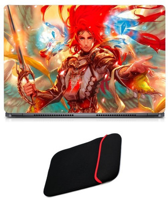 

Skin Yard Magic Sword Angel Laptop Skin/Decal with Reversible Laptop Sleeve - 15.6 Inch Combo Set