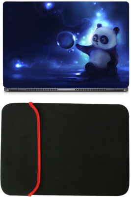 

Skin Yard Cute Panda Night Laptop Skin/Decal with Reversible Laptop Sleeve - 14.1 Inch Combo Set