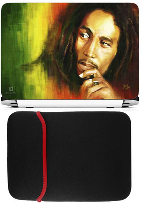

FineArts Bob Marly Laptop Skin with Reversible Laptop Sleeve Combo Set