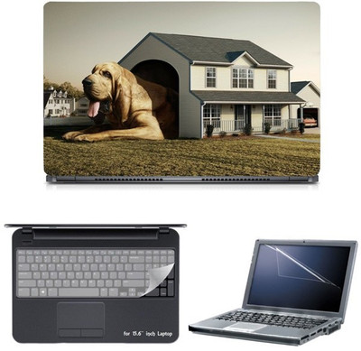 

Skin Yard Cute Dog Shelter Sparkle Laptop Skin with Screen Protector & Keyguard -15.6 Inch Combo Set