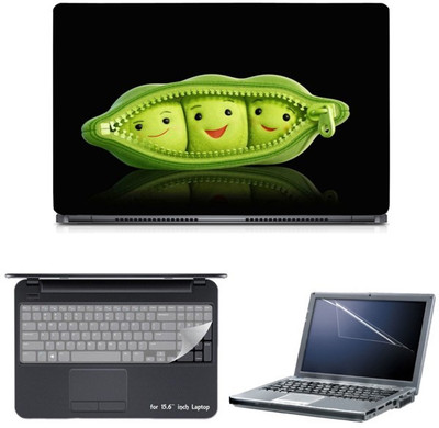 

Skin Yard Anime Cute Baby Peas Sparkle Laptop Skin with Screen Protector & Keyguard -15.6 Inch Combo Set