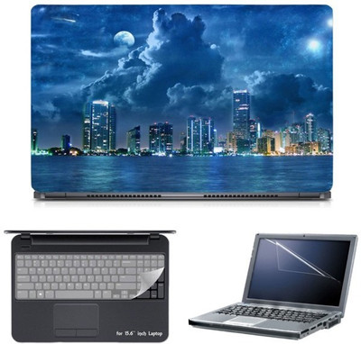

Skin Yard City Lights & Buildings Laptop Skin with Screen Protector & Keyboard Skin -15.6 Inch Combo Set