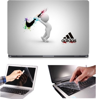 

Skin Yard 3in1 Combo- Adidas Nike Laptop Skin with Screen Protector & Keyguard -15.6 Inch Combo Set