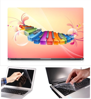 

Skin Yard Colourfl Keyboard Laptop Skin Decal with Keyguard & Screen Protector -15.6 Inch Combo Set