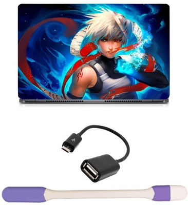 

Skin Yard Sakimichan's Anime Laptop Skin with USB LED Light & OTG Cable - 15.6 Inch Combo Set