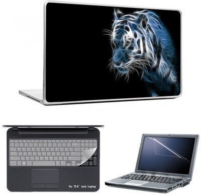 

Skin Yard 3D Tiger Light Laptop Skins with Laptop Screen Guard & Laptop Keyguard -15.6 Inch Combo Set