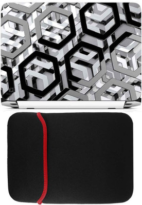 

FineArts Onyx Laptop Skin with Reversible Laptop Sleeve Combo Set
