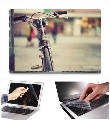 

Skin Yard Vintage Bicycle Laptop Skin Decal with Keyguard & Screen Protector -15.6 Inch Combo Set