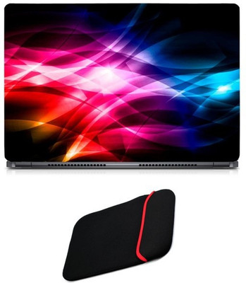 

Skin Yard Abstract Colour Background Laptop Skin/Decal with Reversible Laptop Sleeve - 15.6 Inch Combo Set