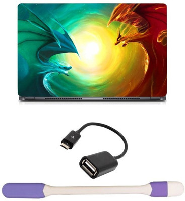 

Skin Yard Fantasy Dragon Artwork Laptop Skin with USB LED Light & OTG Cable - 15.6 Inch Combo Set