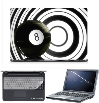 

Skin Yard Sparkle Billiard Ball Laptop Skin with Screen Protector & Keyboard Skin -15.6 Inch Combo Set