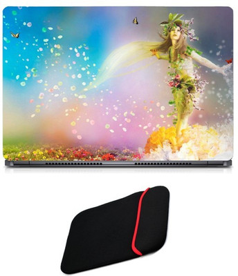 

Skin Yard Spring Soul Scenary Laptop Skin/Decal with Reversible Laptop Sleeve - 14.1 Inch Combo Set