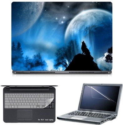 

Skin Yard Night Wolf Laptop Skin with Screen Protector & Keyboard Skin -15.6 Inch Combo Set