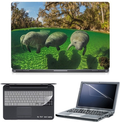 

Skin Yard Aqualife & Reptiles Laptop Skin with Screen Protector & Keyboard Skin -15.6 Inch Combo Set