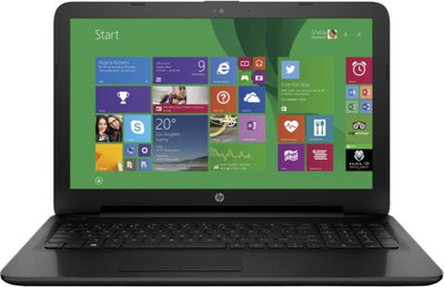 

HP Celeron Dual Core - (2 GB/500 GB HDD/Windows 8 Pro) 15-ac054TU Business Laptop(15.6 inch, Jack Black Color With Textured Diamond Pattern, 2.14 kg)