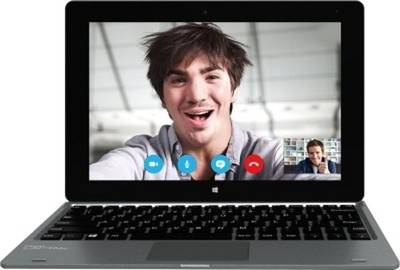 Micromax Canvas Wi-Fi LT666W LT666W Intel Atom Quad Core - (2 GB DDR3/32 GB EMMC HDD/Windows 10) 2 in 1 Laptop (10.1 inch, Grey & Black) 