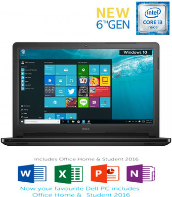 Dell Core i3 6th Gen – (4 GB/1 TB HDD/Windows 10 Home) 5559 Laptop(15.6 inch, Black, 2.36 kg, With MS Office)