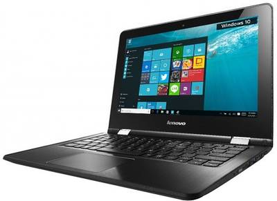 Lenovo Yoga 300 80M0007KIN Pentium Quad Core - (4 GB DDR3/500 GB HDD/Windows 10 Home) 2 in 1 Laptop (11.6 inch, Black) 