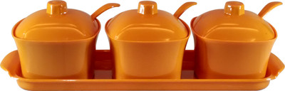 

Homekitchen99 Pickle Pot With 3 Spoons 3 Piece Condiment Set(Plastic)