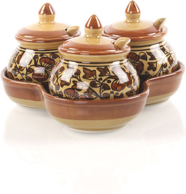 

VarEesha Handcrafted 4 Piece Condiment Set(Ceramic)