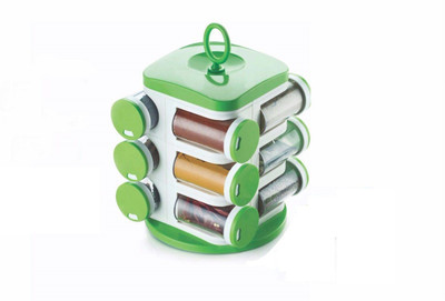 

Outre 360 Degree Rotating Masala Rack Condiment Set(Plastic)